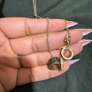 Vintage coach charm necklace